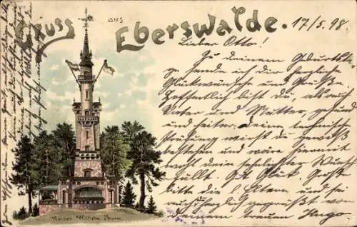 Litho Eberswalde im Kreis Barnim, Kaiser-Wilhelm-Turm