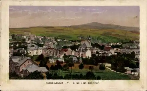 Ak Rodewisch im Vogtland Sachsen, Blick vom Bahnhof