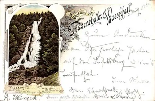 Litho Trusetal in Thüringen, Trusentaler Wasserfall