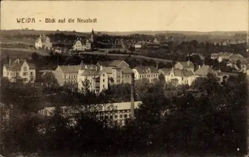 Ak Weida in Thüringen, Blick auf die Neustadt