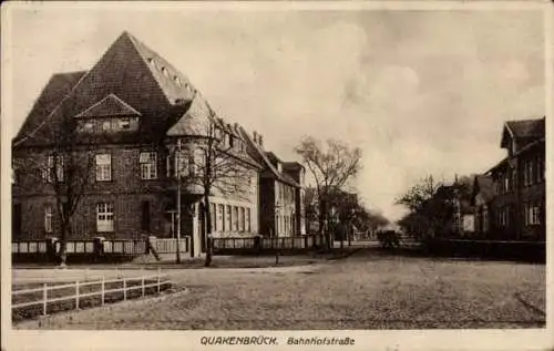 Ak Quakenbrück in Niedersachsen, Bahnhofstraße