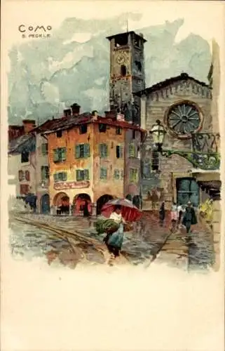 Künstler Litho Wielandt, M., Como Lombardia, San Fedele