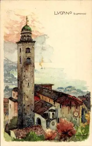 Künstler Litho Wielandt, Manuel, Lugano Kanton Tessin Schweiz, Kirche S. Lorenzo