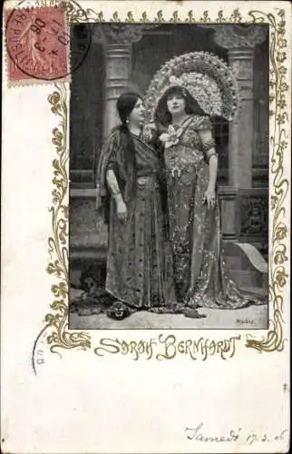 Ak Schauspielerin Sarah Bernhardt, Szene