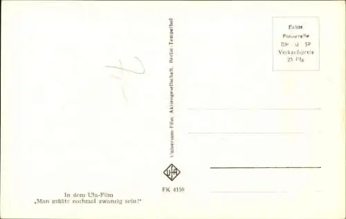 Ak Schauspieler Karlheinz Böhm, Portrait, UFA Film, Autogramm