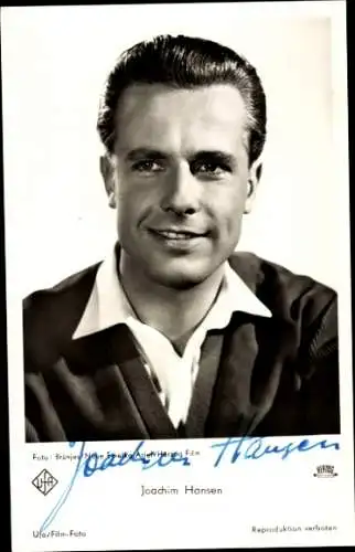 Ak Schauspieler Joachim Hansen, Portrait, Autogramm, der Stern von Afrika