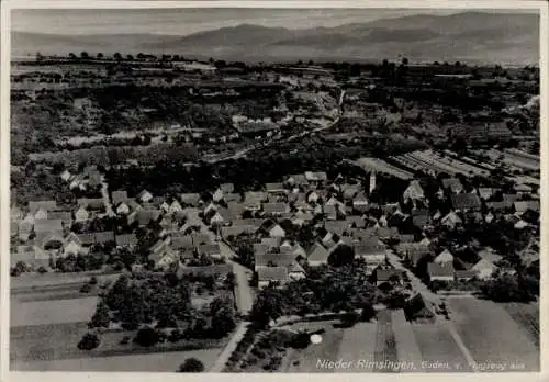 Ak Niederrimsingen Breisach am Oberrhein, Fliegeraufnahme