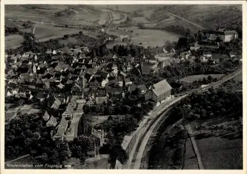 Ak Niederstetten in Württemberg, Fliegeraufnahme