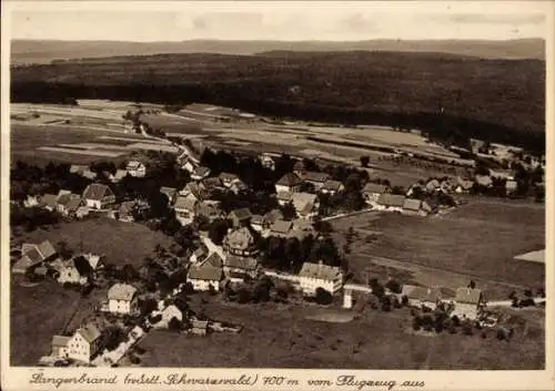 Ak Langenbrand Schömberg im Schwarzwald Württemberg, Fliegeraufnahme