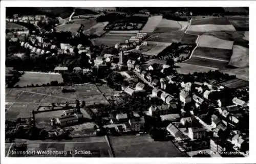 Ak Sobięcin Hermsdorf Wałbrzych Waldenburg Schlesien, Fliegeraufnahme