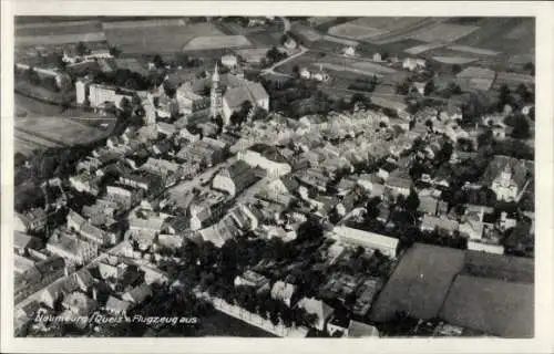 Ak Nowogrodziec Naumburg am Queis Niederschlesien, Fliegeraufnahme