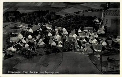 Ak Großtissen Bad Saulgau in Oberschwaben, Fliegeraufnahme