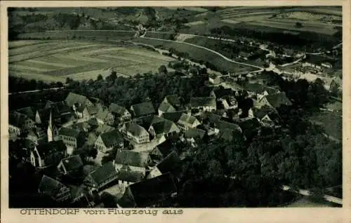 Ak Ottendorf Ludwigsstadt in Oberfranken, Fliegeraufnahme