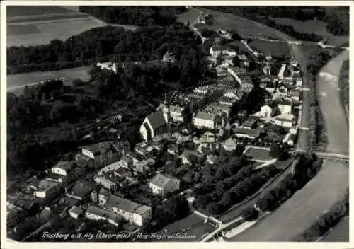 Ak Trostberg in Oberbayern, Fliegeraufnahme