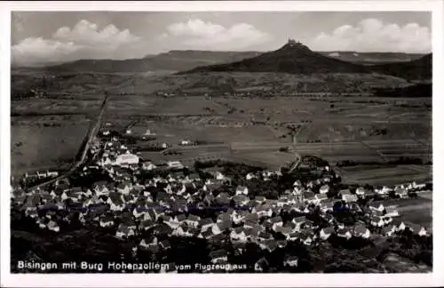 Ak Zimmern Bisingen im Zollernalbkreis, Burg Hohenzollern, Fliegeraufnahme