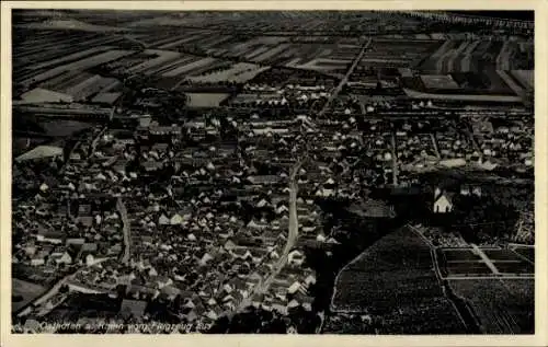 Ak Osthofen in Rheinhessen, Fliegeraufnahme