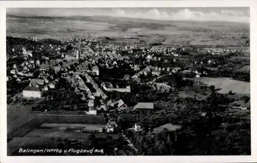 Ak Balingen in Württemberg, Burg Hohenzollern, Fliegeraufnahme