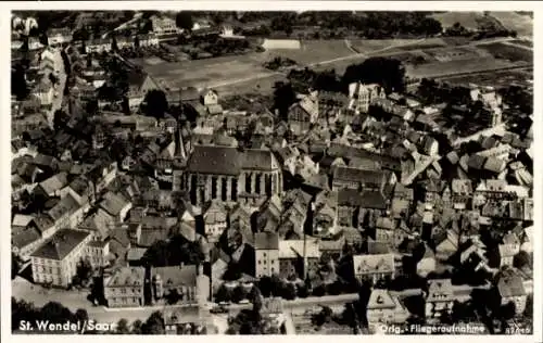 Ak St. Wendel im Saarland, Fliegeraufnahme