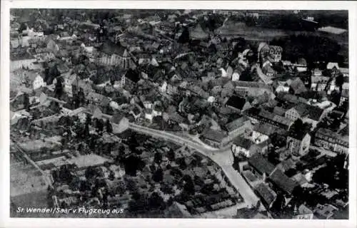 Ak St. Wendel im Saarland, Fliegeraufnahme