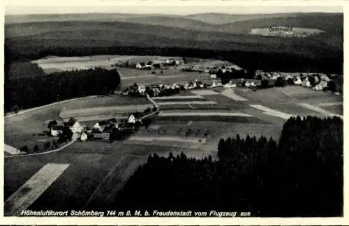 Ak Schömberg im Schwarzwald Württemberg, Fliegeraufnahme