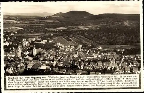 Ak Weilheim an der Teck Schwäbische Alb, Fliegeraufnahme