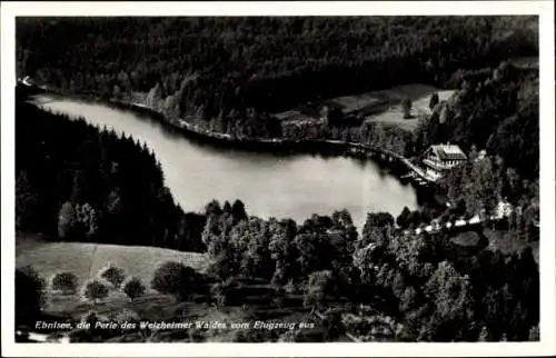 Ak Ebni Kaisersbach in Baden Württemberg, Ebnisee, Fliegeraufnahme