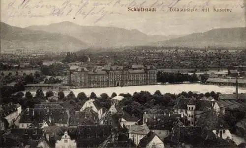 Ak Sélestat Schlettstadt Elsass Bas Rhin, Gesamtansicht, Kaserne