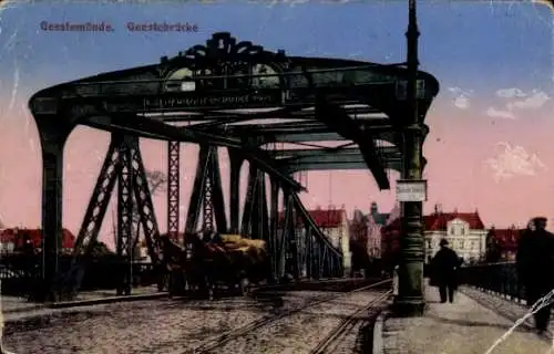 Ak Geestemünde Bremerhaven, Geestebrücke