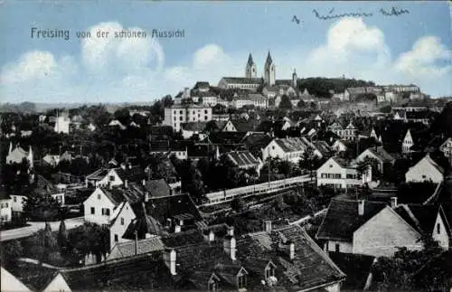 Ak Freising in Oberbayern, Gesamtansicht von der Schönen Aussicht