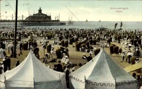 Ak Scheveningen Den Haag Südholland, Strand