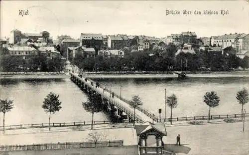 Ak Hansestadt Kiel, Brücke über den kleinen Kiel