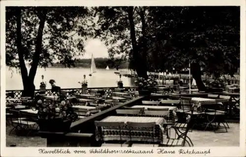 Ak Berlin Wilmersdorf Grunewald Schildhorn, Schildhorn Restaurant