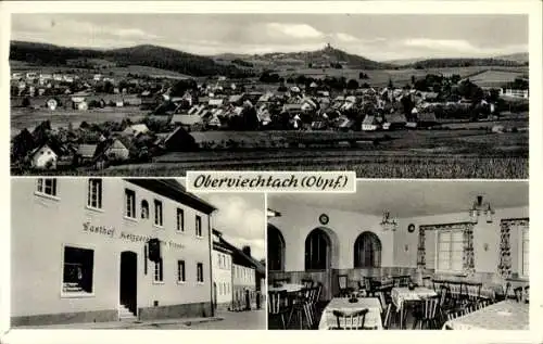 Ak Oberviechtach in der Oberpfalz, Gesamtansicht, Hotel zum Schwan