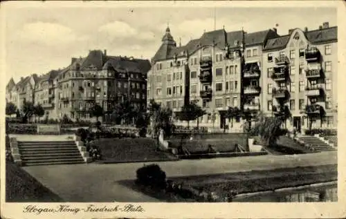 Ak Głogów Glogau Schlesien, König-Friedrich-Platz