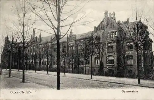 Ak Berlin Steglitz Groß Lichterfelde, Gymnasium