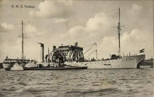 Ak Deutsches Kriegsschiff, S.M.S. Vulkan, Kaiserliche Marine