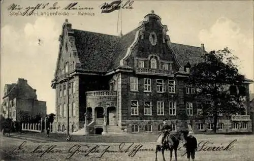 Ak Hamburg Eimsbüttel Stellingen Langenfelde, Rathaus, Kinder, Pony