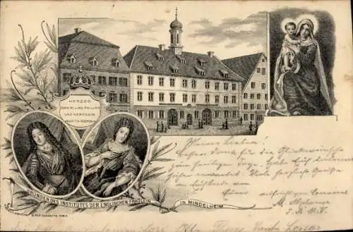 Litho Mindelheim, Institut der englischen Fräulein, Herzog Maximilian Philipp, Maurita Febronia