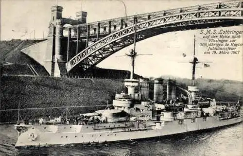 Ak Deutsches Kriegsschiff, SMS Lothringen, Kaiserliche Marine