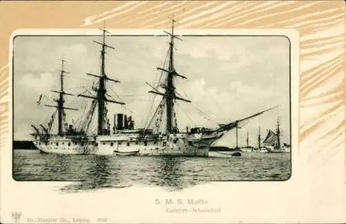 Ak Deutsches Kriegsschiff, S.M.S. Moltke, Kadetten-Schulschiff, Kaiserliche Marine