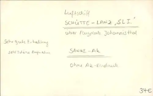 Ak Berlin Treptow Johannisthal, Luftschiff Schütte-Lanz, Flugplatz