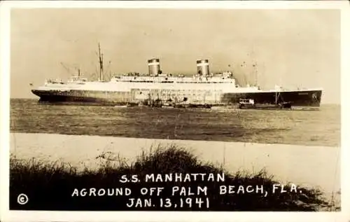 Ak Dampfer S.S. Manhattan, United States Lines USL