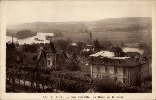 Ak Triel sur Seine Yvelines, Gesamtansicht, Baule de la Seine