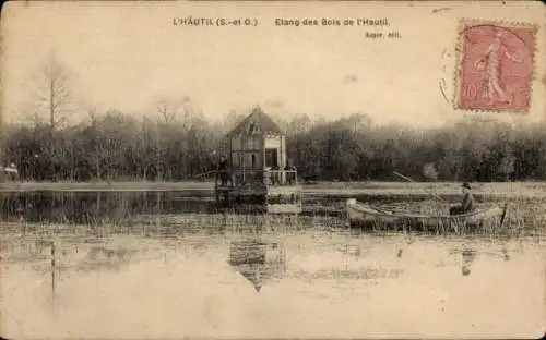 Ak L'Hautil Triel sur Seine Yvelines, Etang des Bois de l'Hautil