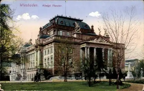 Ak Wiesbaden in Hessen, Königliches Theater