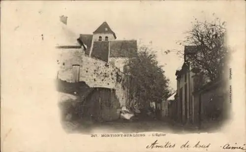 Ak Montigny sur Loing Seine et Marne, Kirche