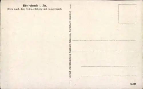 Ak Ebersbach in Sachsen Oberlausitz, Panorama, Schlechteberg, Lausitzbaude