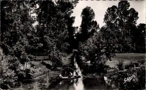 Ak Arçais Deux-Sèvres, La Venise Verte, La Grande Rigole