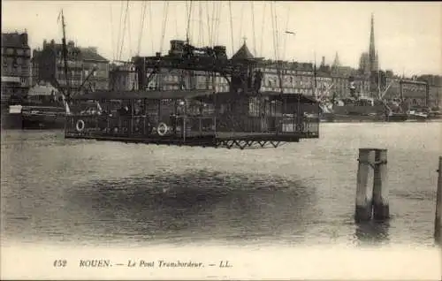 Ak Rouen Seine Maritime, le Pont Transbordeur