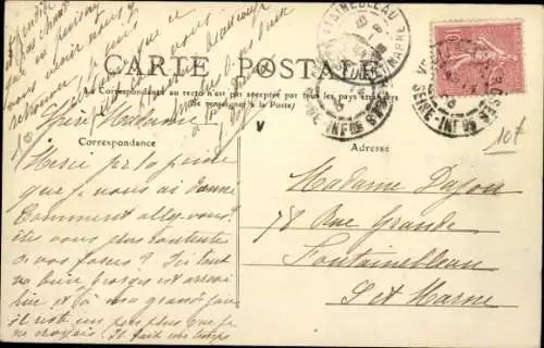 Ak Veules les Roses Seine-Maritime, Cressonnieres, Büsche, Bäume, Häuser